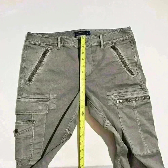 Polo Ralph Lauren Pants Cargo Jogger Zip Ankle Hiking Military Y2K Utility Khaki - Picture 8 of 14